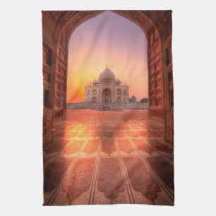 Monumenten Taj Mahal, India at Sunset Theedoek
