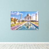 Monumenten | Taj Mahal Sunrise Canvas Afdruk (Insitu (Houten vloer))