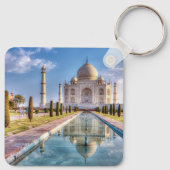 Monumenten | Taj Mahal Sunrise Sleutelhanger (Achterkant)