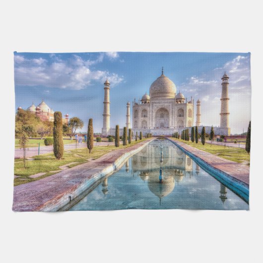 Monumenten | Taj Mahal Sunrise Theedoek (Horizontaal)