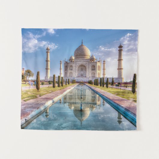 Monumenten | Taj Mahal Sunrise Wandkleed (Voorkant (horizontaal))