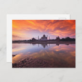 Monumenten | Taj Mahal Sunset Briefkaart (Voorkant / Achterkant)