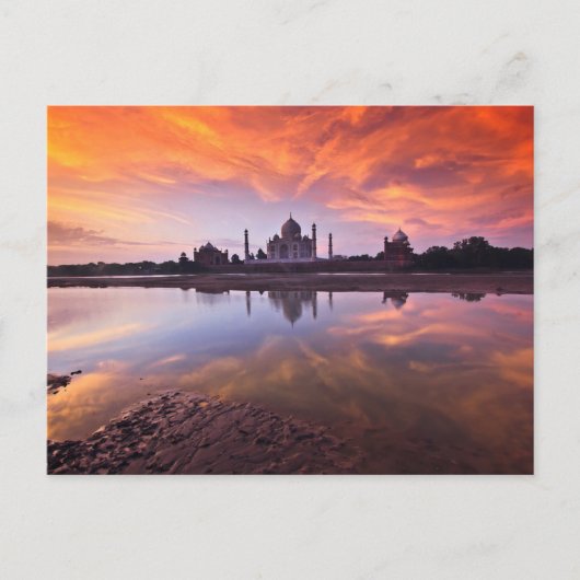 Monumenten | Taj Mahal Sunset Briefkaart (Voorkant)