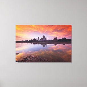 Monumenten Taj Mahal Sunset Canvas Afdruk
