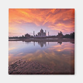Monumenten | Taj Mahal Sunset Magneet (Voorkant)