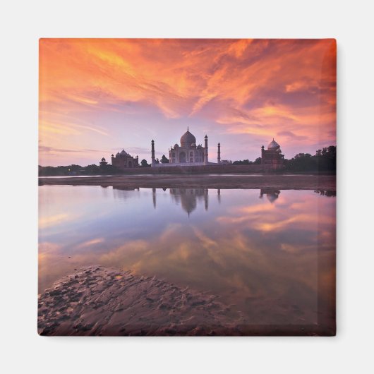 Monumenten | Taj Mahal Sunset Magneet (Voorkant)