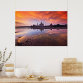Monumenten | Taj Mahal Sunset Poster (Keuken)