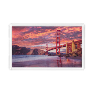 Monumenten   The Golden Gate San Francisco, CA Acryl Dienblad