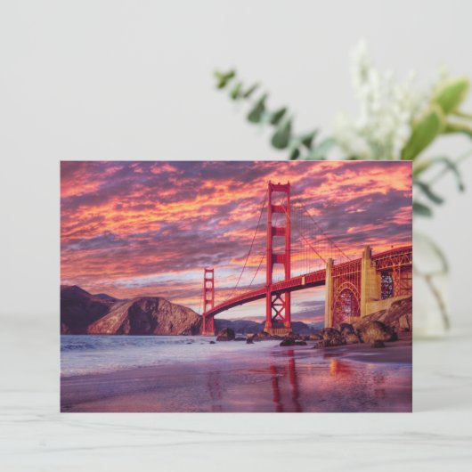 Monumenten | The Golden Gate San Francisco, CA Bedankkaart (Staand voorkant)