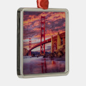 Monumenten | The Golden Gate San Francisco, CA Metalen Ornament (Rechts)