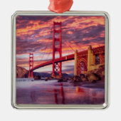 Monumenten | The Golden Gate San Francisco, CA Metalen Ornament (Voorkant)