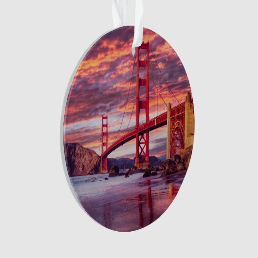 Monumenten | The Golden Gate San Francisco, CA Ornament (voorkant)