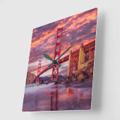 Monumenten | The Golden Gate San Francisco, CA Vierkante Klok (Hoek)