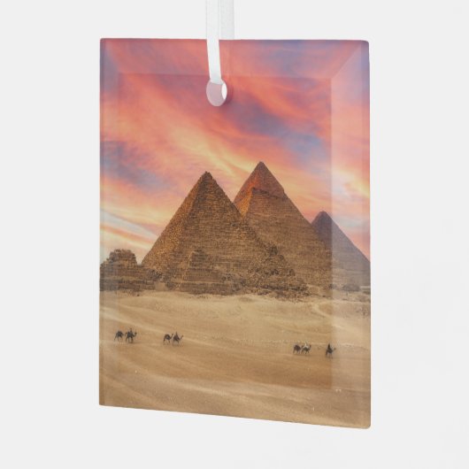 Monumenten | The Great Pyramids Glas Ornament (Voorkant links)