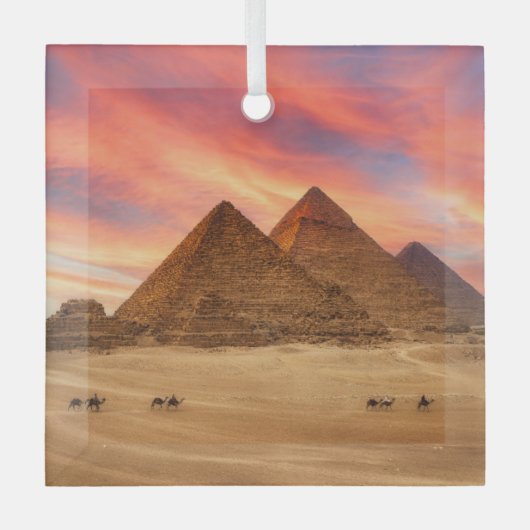 Monumenten | The Great Pyramids Glas Ornament (Voorkant)