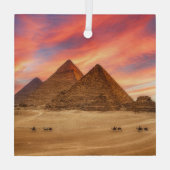 Monumenten | The Great Pyramids Glas Ornament (Achterkant)