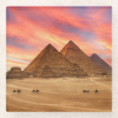 Monumenten | The Great Pyramids Glazen Onderzetter (Voorkant)