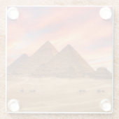 Monumenten | The Great Pyramids Glazen Onderzetter (Achterkant)