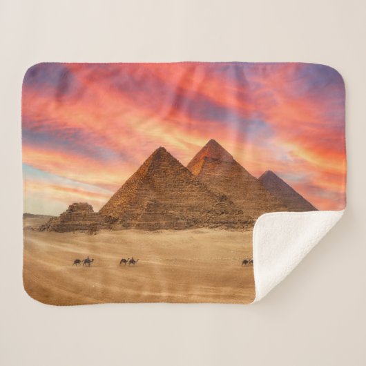 Monumenten | The Great Pyramids Sherpa Deken (Voorkant (horizontaal))
