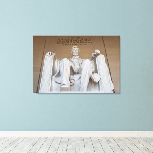 Monumenten | The Lincoln Memorial Canvas Afdruk (Insitu (Houten vloer))