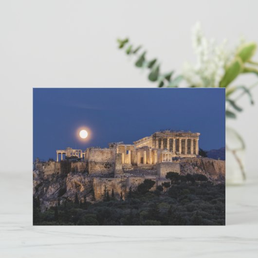 Monumenten The Parthenon Athens, Greece Bedankkaart (Staand voorkant)