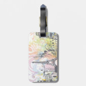 Monumenten van de wereld custom bagagelabel (Achterkant verticaal)