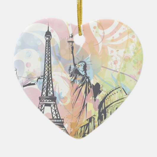 Monumenten van de wereld custom ornament (Voorkant)
