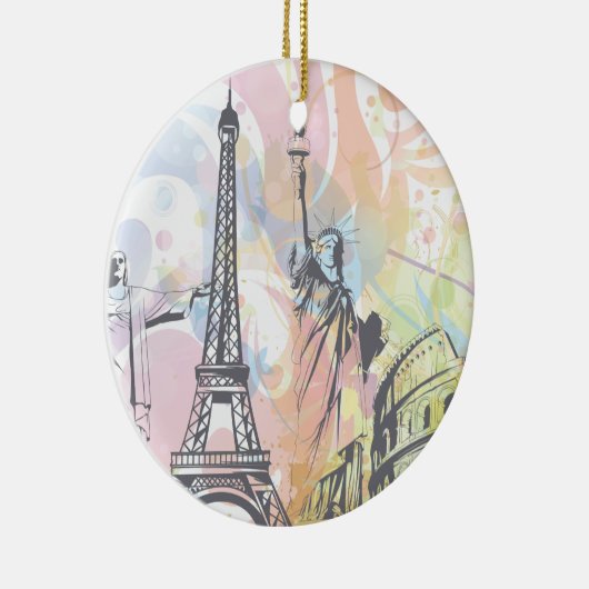 Monumenten van de wereld custom ornament (Rechts)