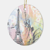 Monumenten van de wereld custom ornament (Links)