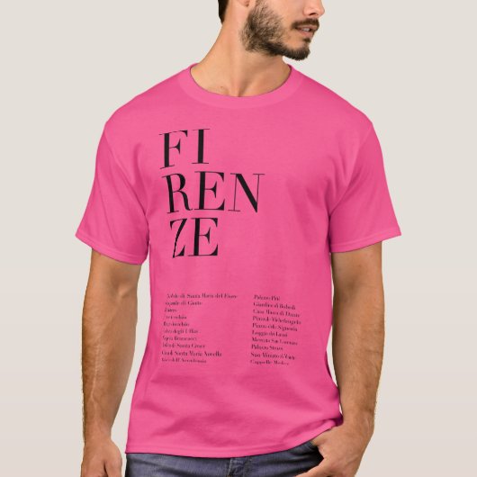 Monumenten van Firenze T-shirt (Voorkant)