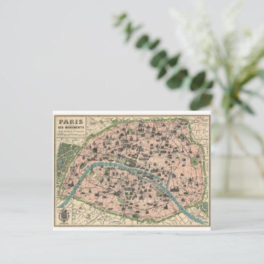 Monumenten van het Plan ancien Paris Briefkaart (Staand voorkant)