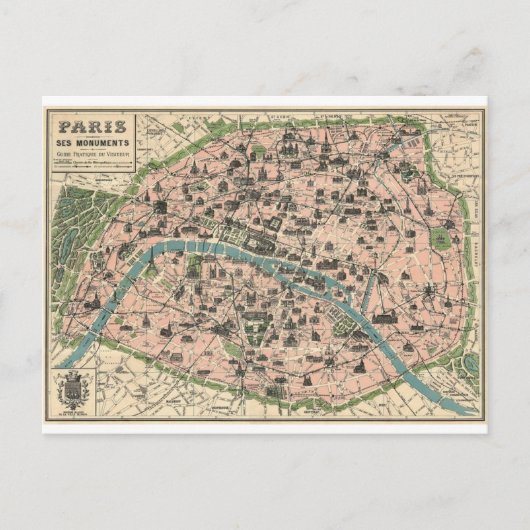 Monumenten van het Plan ancien Paris Briefkaart (Voorkant)