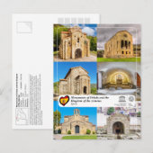 Monumenten van Oviedo en het Koninkrijk van Asturi Briefkaart (Voorkant / Achterkant)