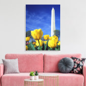 Monumenten | Washington Monument in Spring Canvas Afdruk (Insitu (Woonkamer))