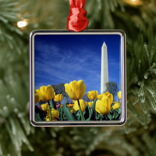 Monumenten | Washington Monument in Spring Metalen Ornament (Boom)