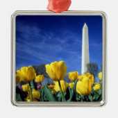 Monumenten | Washington Monument in Spring Metalen Ornament (Voorkant)