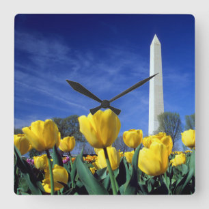 Monumenten   Washington Monument in Spring Vierkante Klok