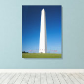 Monumenten Washington Monument with Flags Canvas Afdruk (Insitu (Houten vloer))