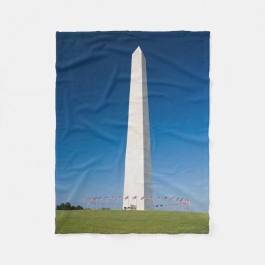 Monumenten Washington Monument with Flags Fleece Deken (Voorkant)
