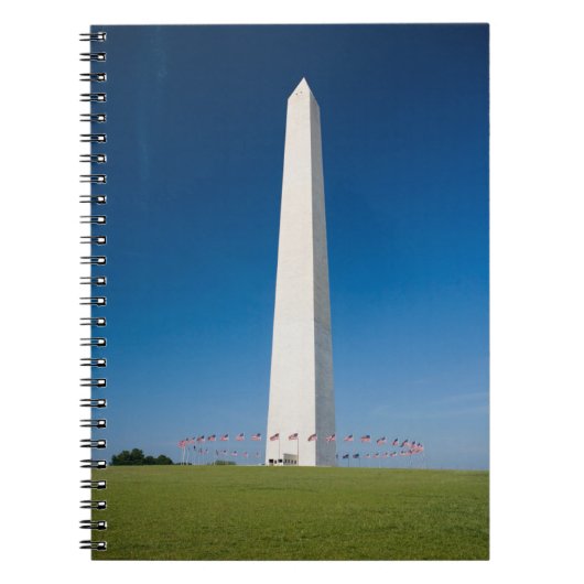 Monumenten Washington Monument with Flags Notitieboek (Voorkant)