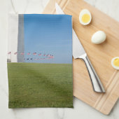 Monumenten Washington Monument with Flags Theedoek (Quarter Fold)