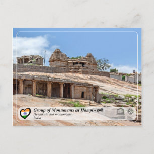 Monumentengroep van Hampi - Hemakuta Hill Temple Briefkaart