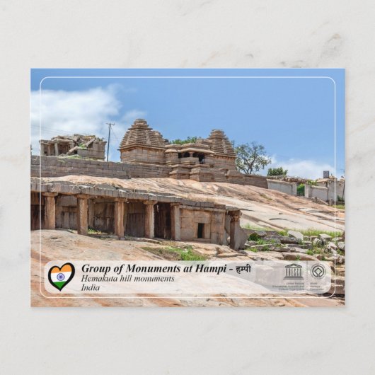 Monumentengroep van Hampi - Hemakuta Hill Temple Briefkaart (Voorkant)