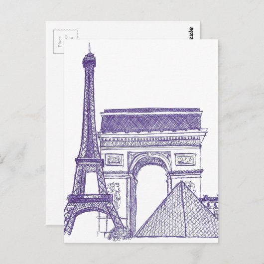 Monumentos de Paris Briefkaart (Voorkant / Achterkant)