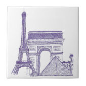 Monumentos de Paris Tegeltje (Voorkant)