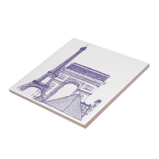 Monumentos de Paris Tegeltje (Zijkant)