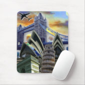 Monuments Collage Mousepad Muismat (Met muis)