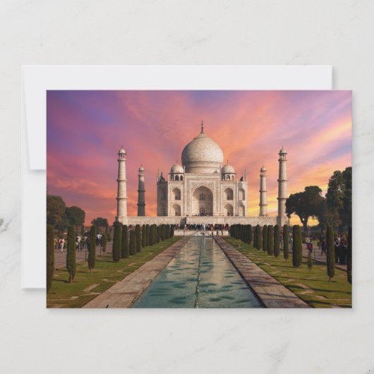 Monuments | Colorful View of the Taj Mahal Bedankkaart (Voorkant)