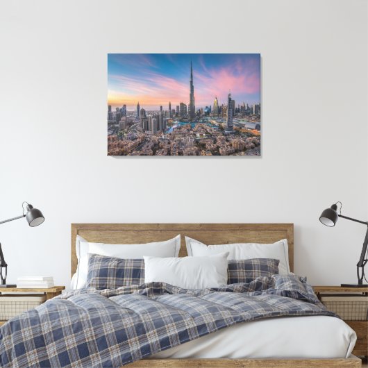 Monuments | Dubai Cityscape Canvas Afdruk (Insitu (Slaapkamer))