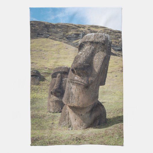 Monuments | Easter Island, Chile Theedoek (Verticaal)